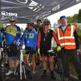 Bill Honeywell (right) with riders at last year's RV Ride enjoying miles of scenic country roads all in aid of a good cause. Picture by David Bleazard