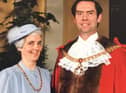 Mrs Janet Wyld, who has died at the age of 80, pictured during her year as Mayoress of Burnley with her late husband and former Mayor James Wyld.