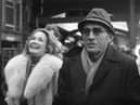 Bing Crosby arrives in Preston with wife Kathy