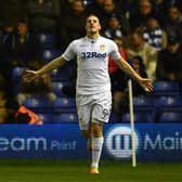 Chris Wood of Leeds United celebrates scoring the opening goal during the Sky Bet Championship match between Birmingham City and Leeds United at St Andrews (stadium) on March 3, 2017 in Birmingham, England. (Photo by Laurence Griffiths/Getty Images)