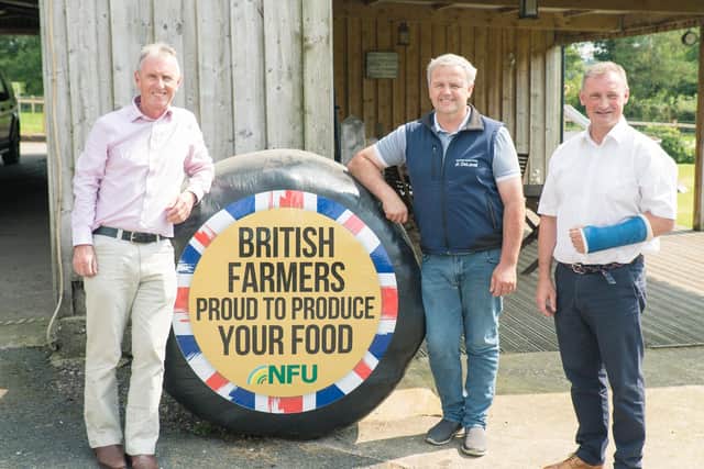 Ribble Valley MP Nigel Evans on a recent visit to a local farm