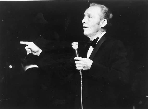 Bing Crosby live on stage at Preston Guild Hall