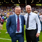 Chairman Mike Garlick and Sean Dyche, Manager of of Burnley after the Sky Bet Championship between Charlton Athletic and Burnley at the Valley on May 7, 2016 in London, United Kingdom. (Photo by Justin Setterfield/Getty Images)
