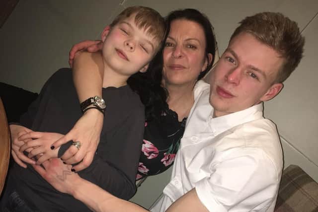 Rachael credits her sons  Jordan (right) and Joshua for helping her through some of the toughest times in her life