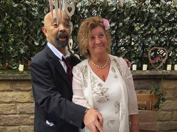 Hospice patient Stephen Johnson and his bride Sheila Ridge say ‘I do’ at their special ceremony