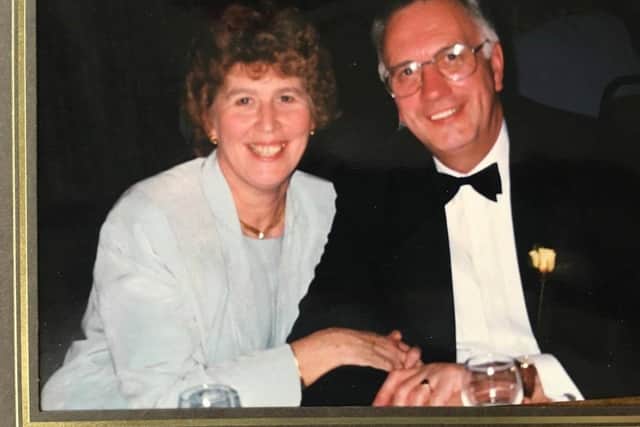 Mrs Sheila Clay, who has died at the age of of 82, with Brian, her childhood sweetheart and husband of 59 years.