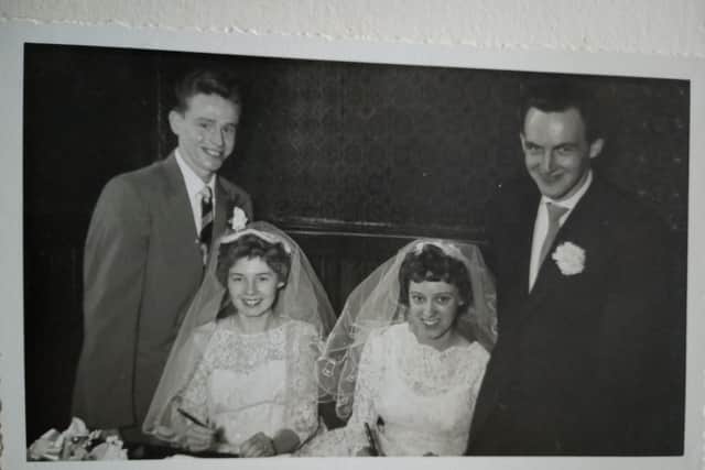 Arthur, Elsie, Sylvia and John on their actual wedding day