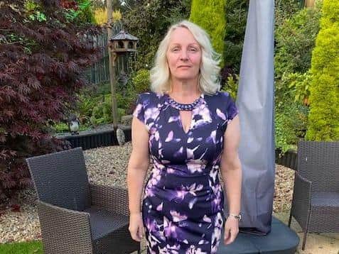 Karen dropped from a dress size 18 to a12 to 14 after losing three stone