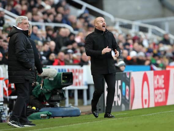 Steve Bruce and Sean Dyche last time out at St James in February