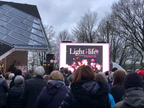 Around 1,000 people gather each Christmas outside Pendleside Hospice for Light Up A Life