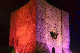 Clitheroe Castle turns purple for polio