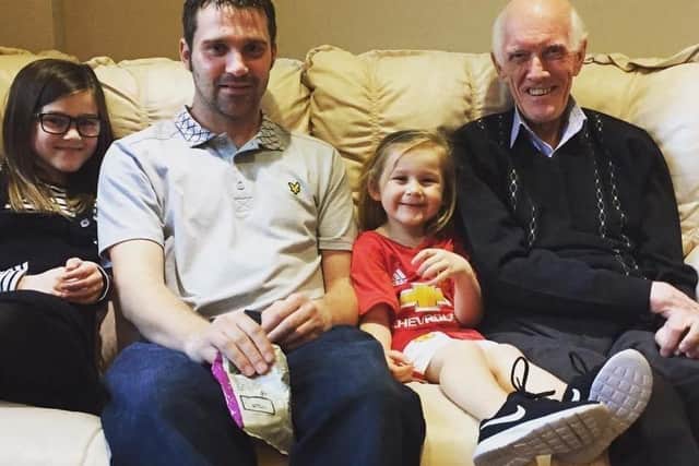 Ronald with his grandson Ben and great granddaughters Olivia and Grace