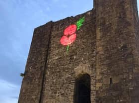 LEST WE FORGET – a huge poppy will be projected on the side of Clitheroe Castle keep commemorating Remembrance Day.
