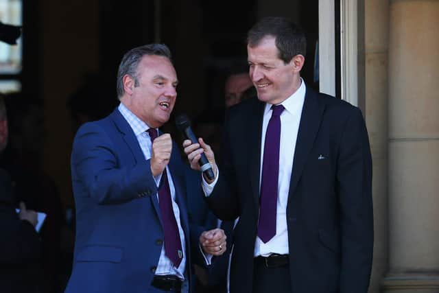 Mike Garlick with Alastair Campbell