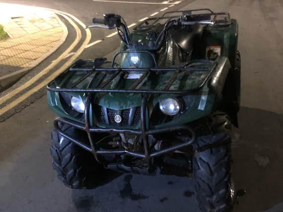The stolen quadbike which will now be returned to its rightful owner