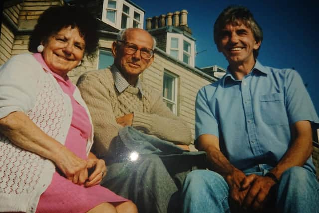 Jim pictured with his parents, Jim and Peggy Wynne