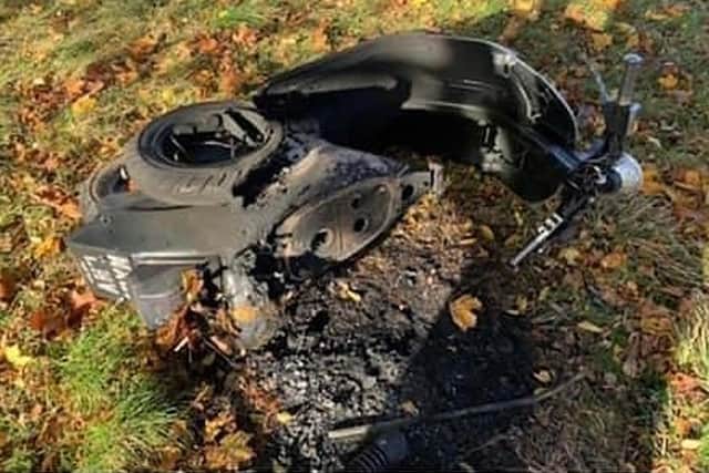 Thieves set Alan Dixon's scooter alight after stealing it from a garage