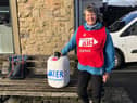 Clare Hyde pictured on one of this week's fund-raising walks