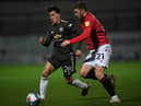 Ryan Cooney scored twice for Morecambe against Manchester United's U21s in midweek   Picture: Getty Images