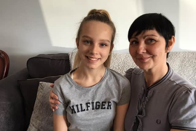 Proud mum Deborah pictured with Hope in April 2019 as Hope launched a GoFundMe appeal to help finance her ballet studies