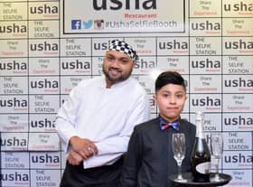 Usha owner Ibby Ali with his son, Adnan.