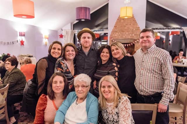 May on her 100th birthday surrounded by all her grandchildren