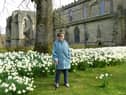 Miss Hilda Fort enjoying a walk at Bolton Abbey several years ago