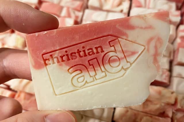 Soap made by Charlie to help Christian Aid's Christmas Appeal