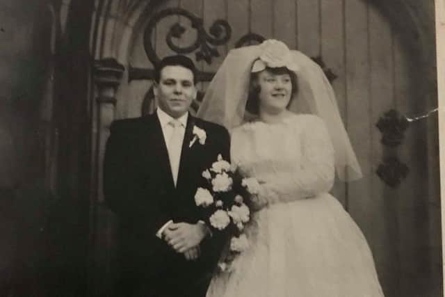 Jean on her wedding day to her husband Jack who was only 45 when he died