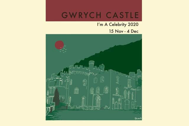 This image captures the Welsh castle used as the setting for this year's 'I'm a Celebrity Get Me Out of Here'