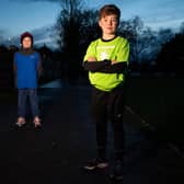 Freddie Xavi (9) and Hughie Higginson (10) at Whalley Cricket Club as the fund-raising challenge in aid of Royal Manchester Children's Hospital hits the halway mark.