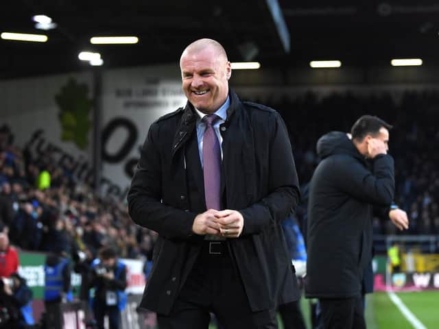 Sean Dyche, Manager of Burnley prior to the Premier League match between Burnley FC and Tottenham Hotspur at Turf Moor on March 07, 2020 in Burnley, United Kingdom.