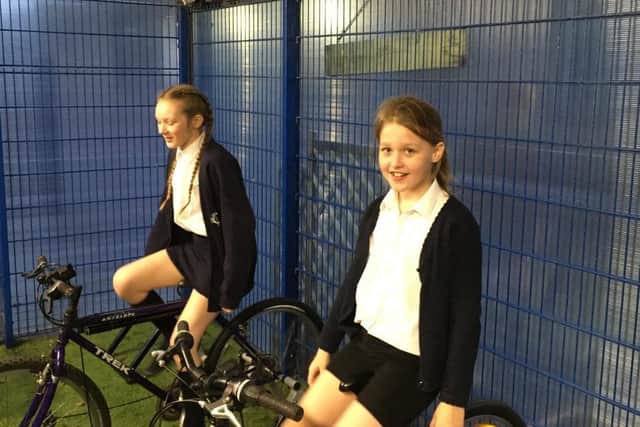 Park Primary pupils try out the new equipment