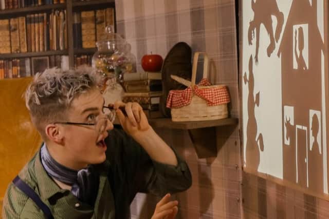 Actor Ollie Daley brings the story of Jack and the Beanstalk to life for Burnley Youth Theatre. (Photo by Laura Shorrock Photography)