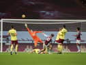 Jack Grealish fires over Nick Popes goal