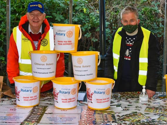 Clitheroe Rotarians' bucket collection raised £275