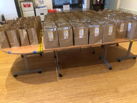 The goodie bags ready to be delivered