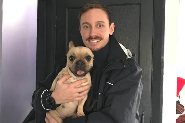 Insp. Ryan King, has launched an investigation to find out who dumped Millie. Photo credit RSPCA