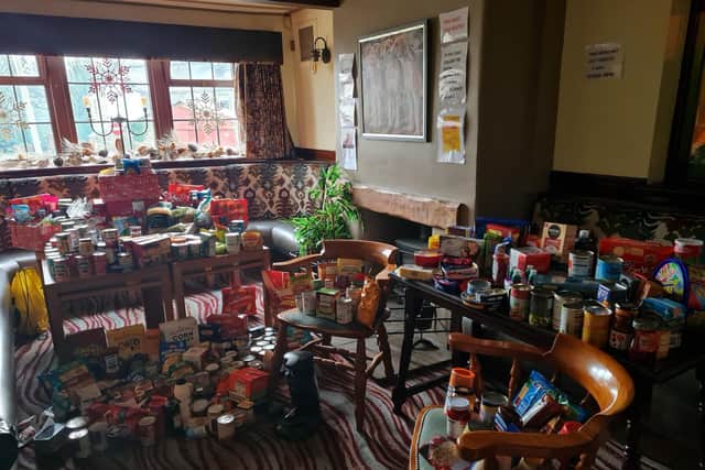 Donations for Toni-Anne's appeal filled a room at the pub.