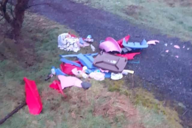 Discarded sledges abandoned at Burnley Golf Club. Photo credit Gary Blades
