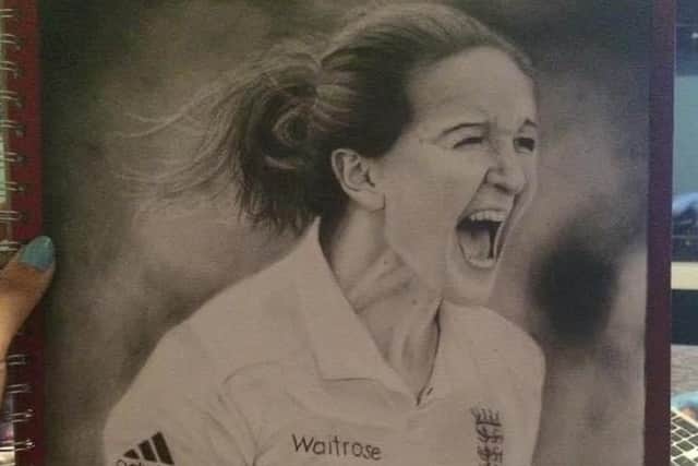 Demi's portrait of England cricketer Kate Cross