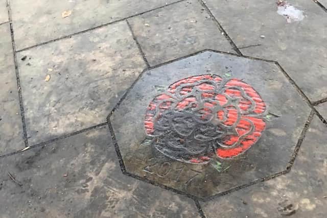 The fire caused damage to the ornamental centre stone on the bandstand