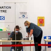 Burnley will soon get a mass vaccination centre, like this one which recently opened in Blackburn (image: Peter Byrne/PA Wire)