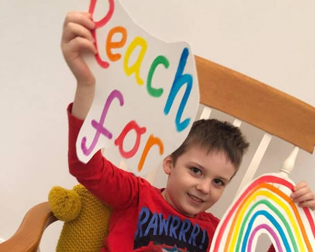 Toby Edwards is asking people to reach for rainbows
