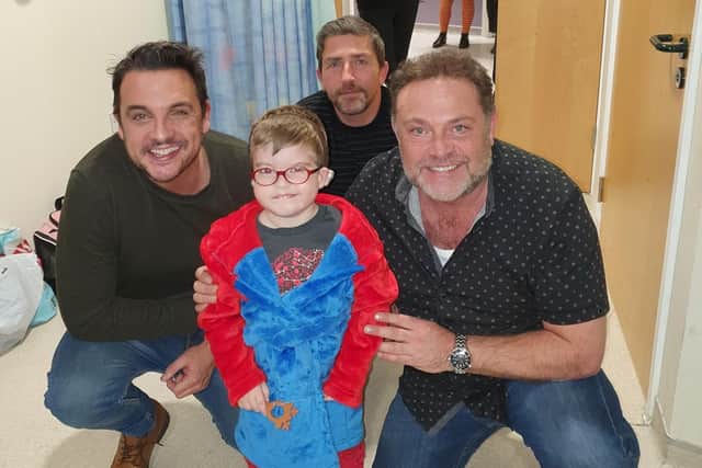 Samuel received a hospital visit from celebrities including actor John Thompson