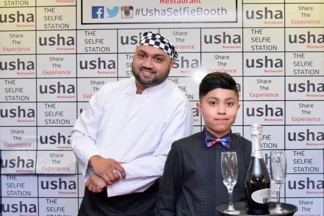 Usha owner Ibby Ali with his son, Adnan