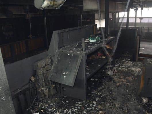 The inside of Mac's Bar following the blaze