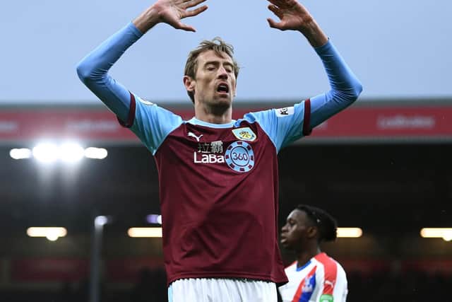 Striker Peter Crouch was a deadline day signing for Burnley in January 2019.