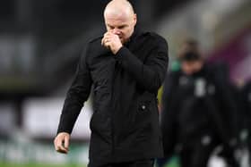 Sean Dyche, Manager of Burnley looks dejected as he leaves the pitch following The Emirates FA Cup Fifth Round match between Burnley and AFC Bournemouth at Turf Moor on February 09, 2021 in Burnley, England.