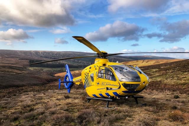 The air ambulance can get to remote spots so much quicker than road vehicles